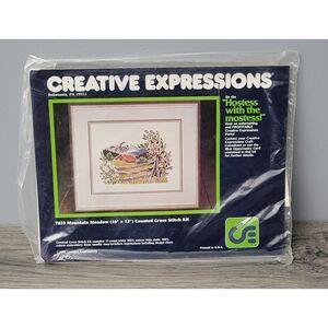 VTG 1983 Creative Expressions Counted Cross Stitch 7833 Mountain Meadow